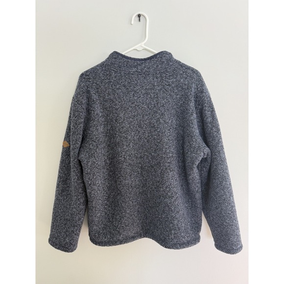 Orvis Mens Pullover Mens Size Large Navy Blue 1/4 Zip Sweater Sherpa Lined Adult - Picture 2 of 3